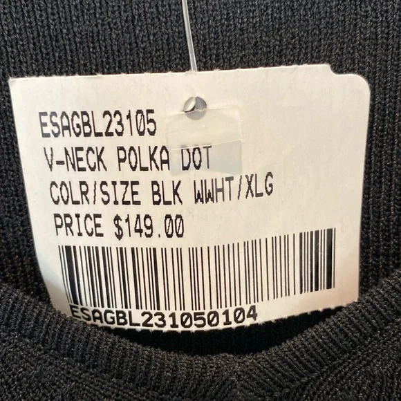 Evelyn & Arthur Black Sweater w/white polka dots‎ - Picture 6 of 6